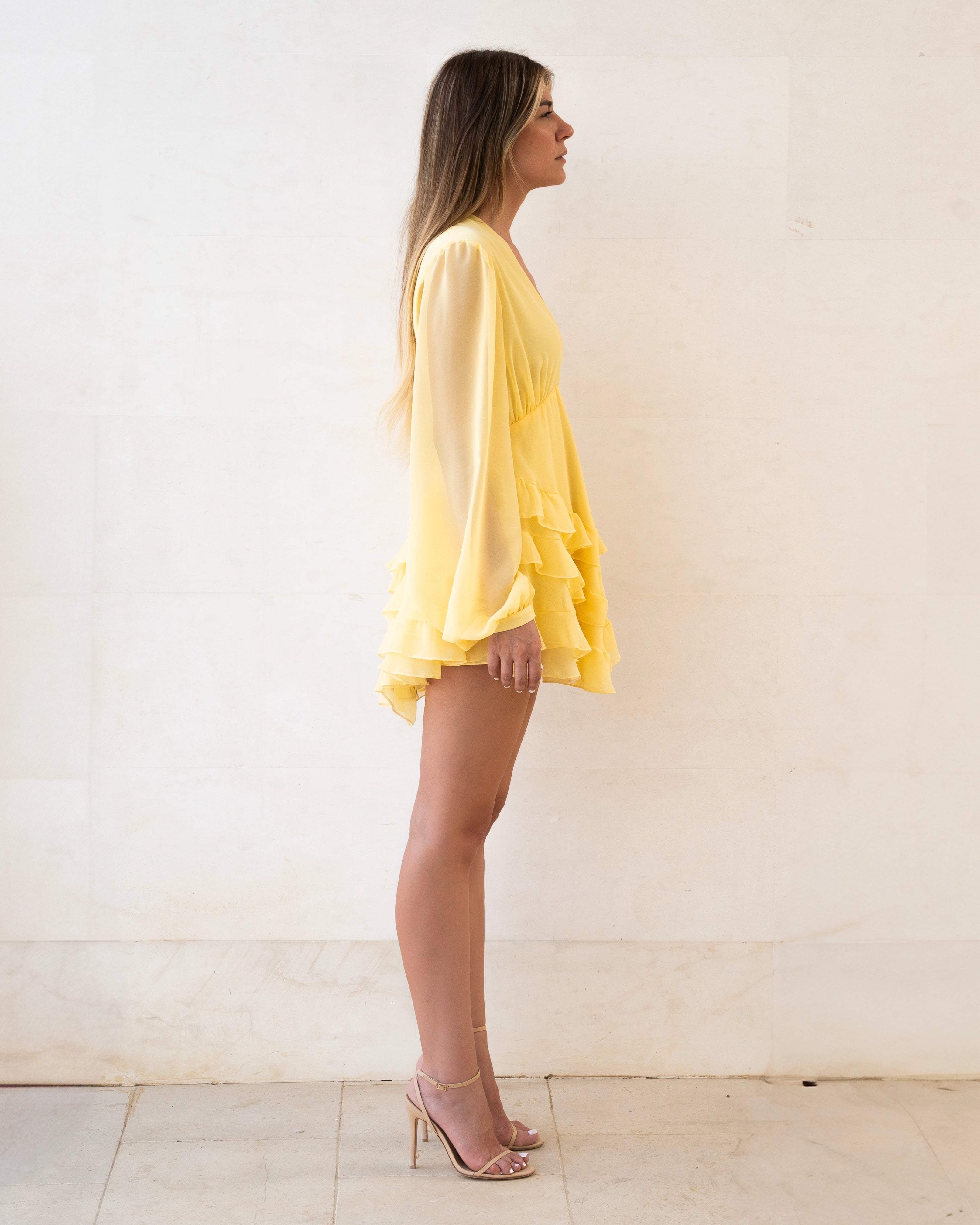 La Brise dress in yellow