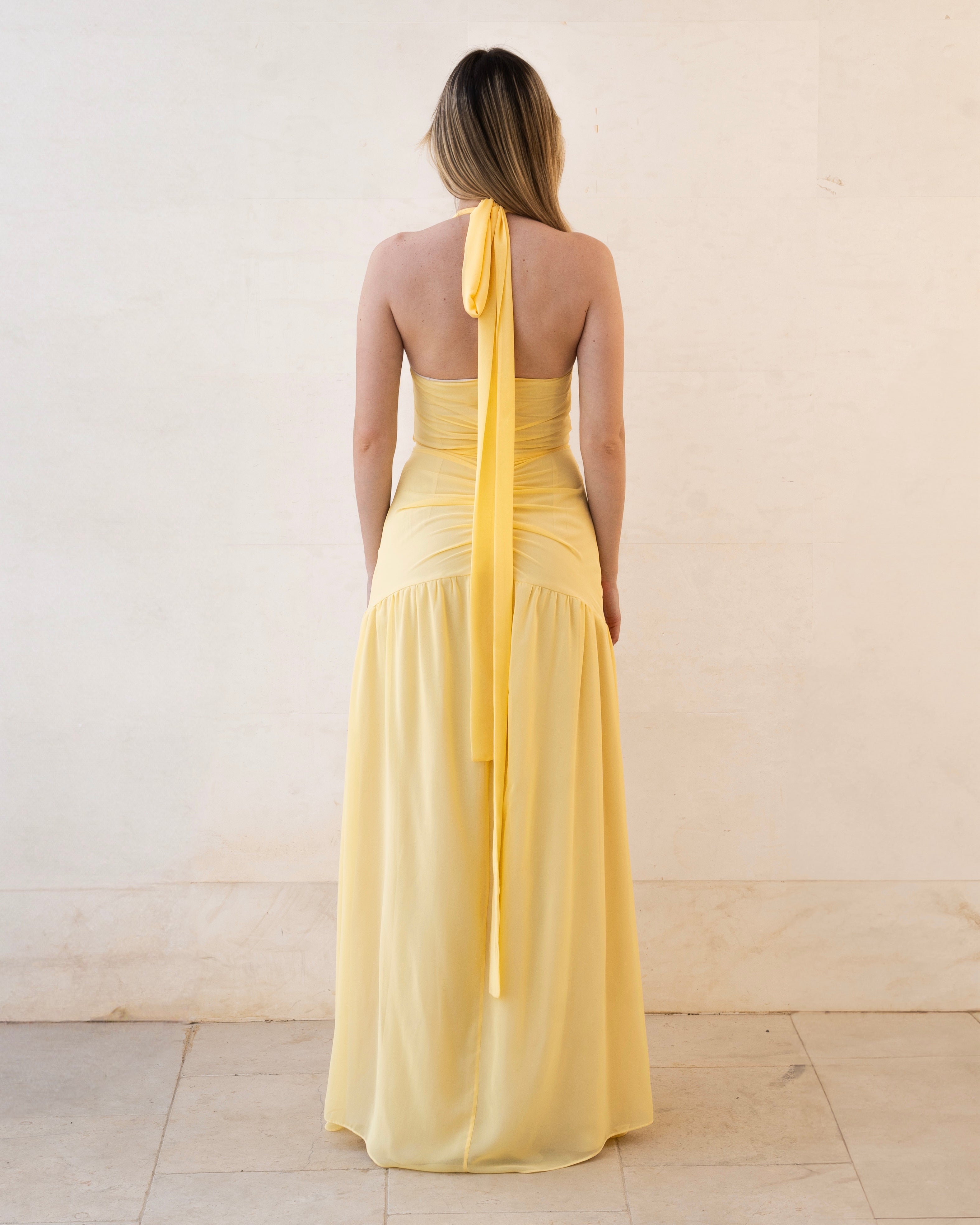 Celestial Veil dress in yellow