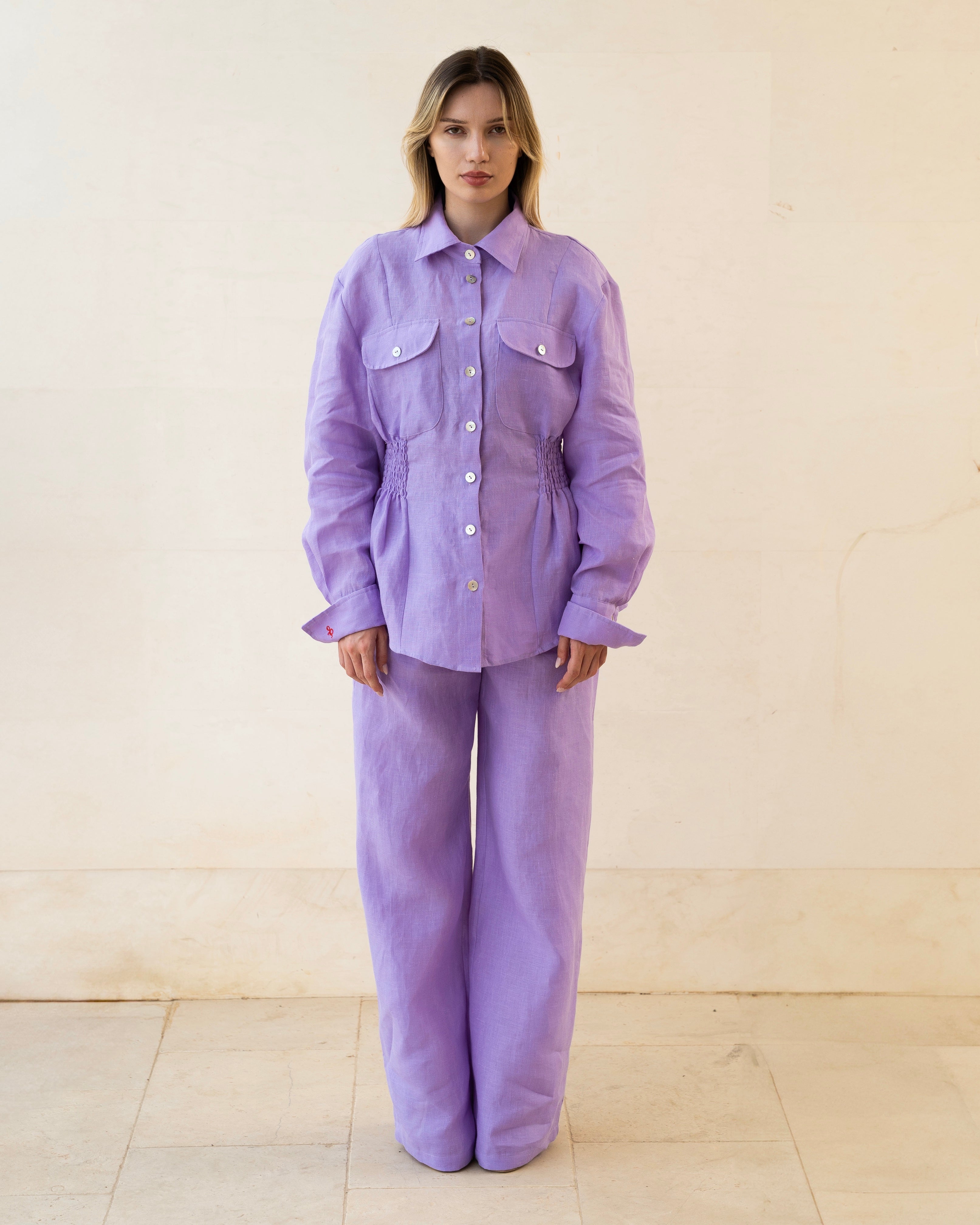 Violet Dust linen set