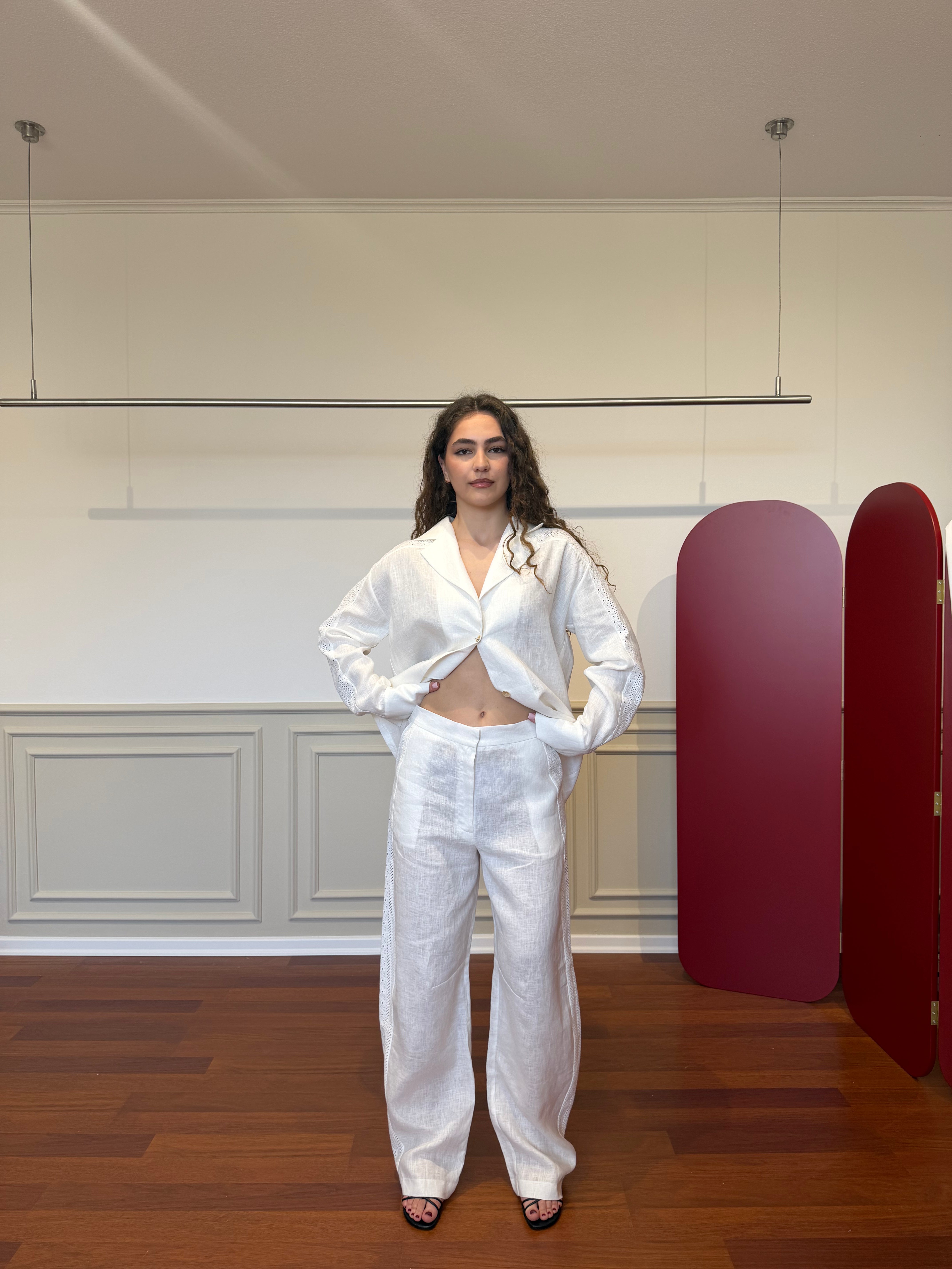 Milky linen set