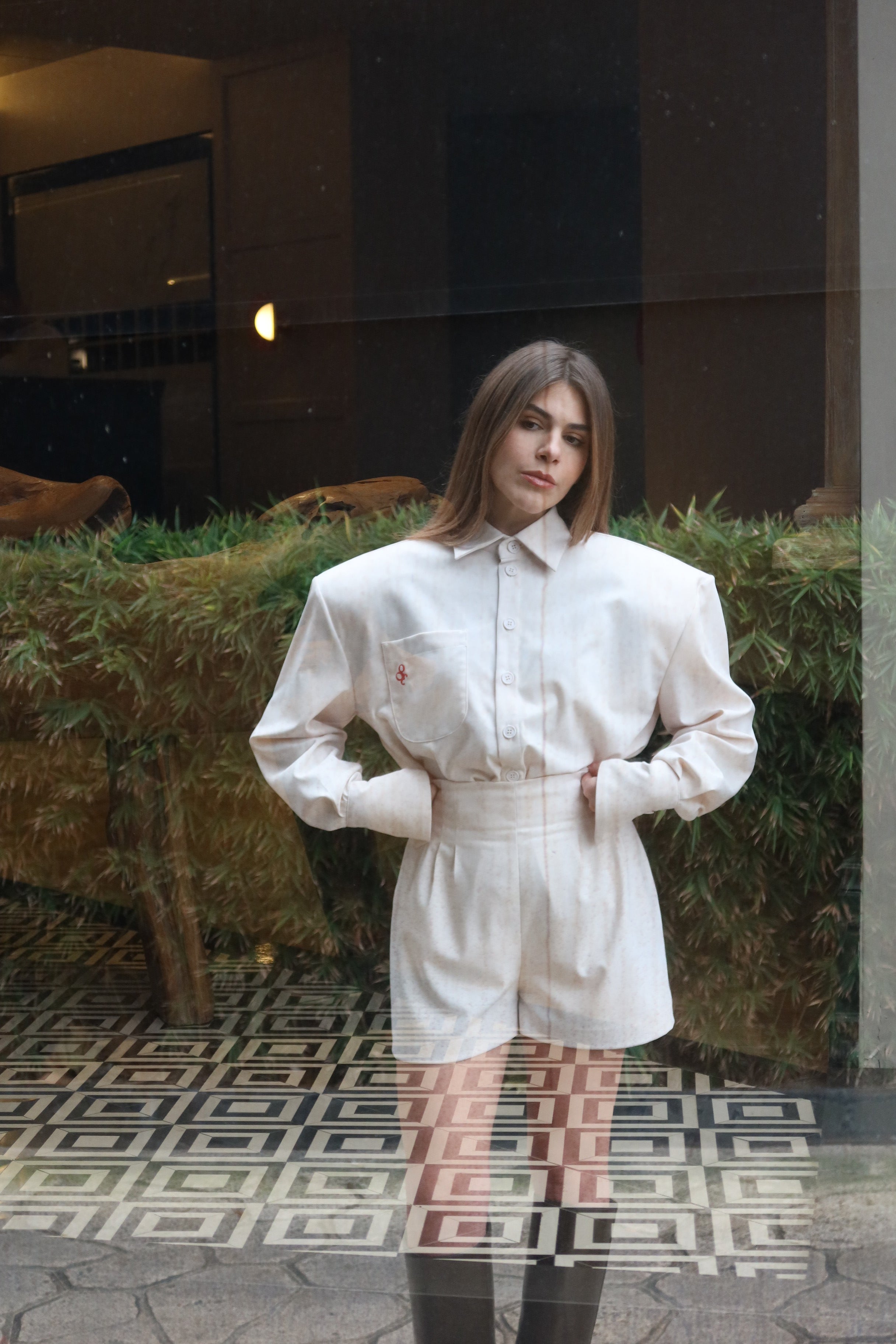 Double Shot set in cream