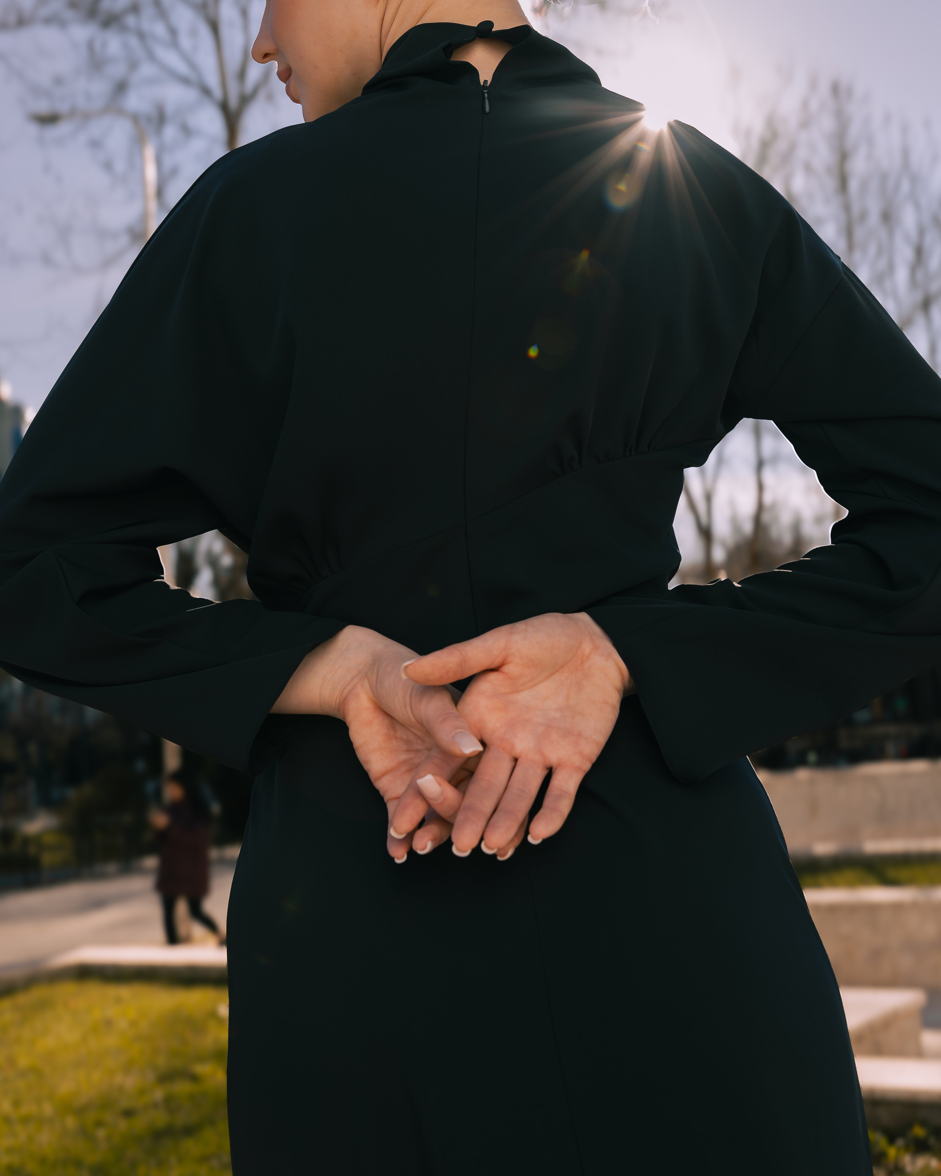 Winter Veil Dress in Black