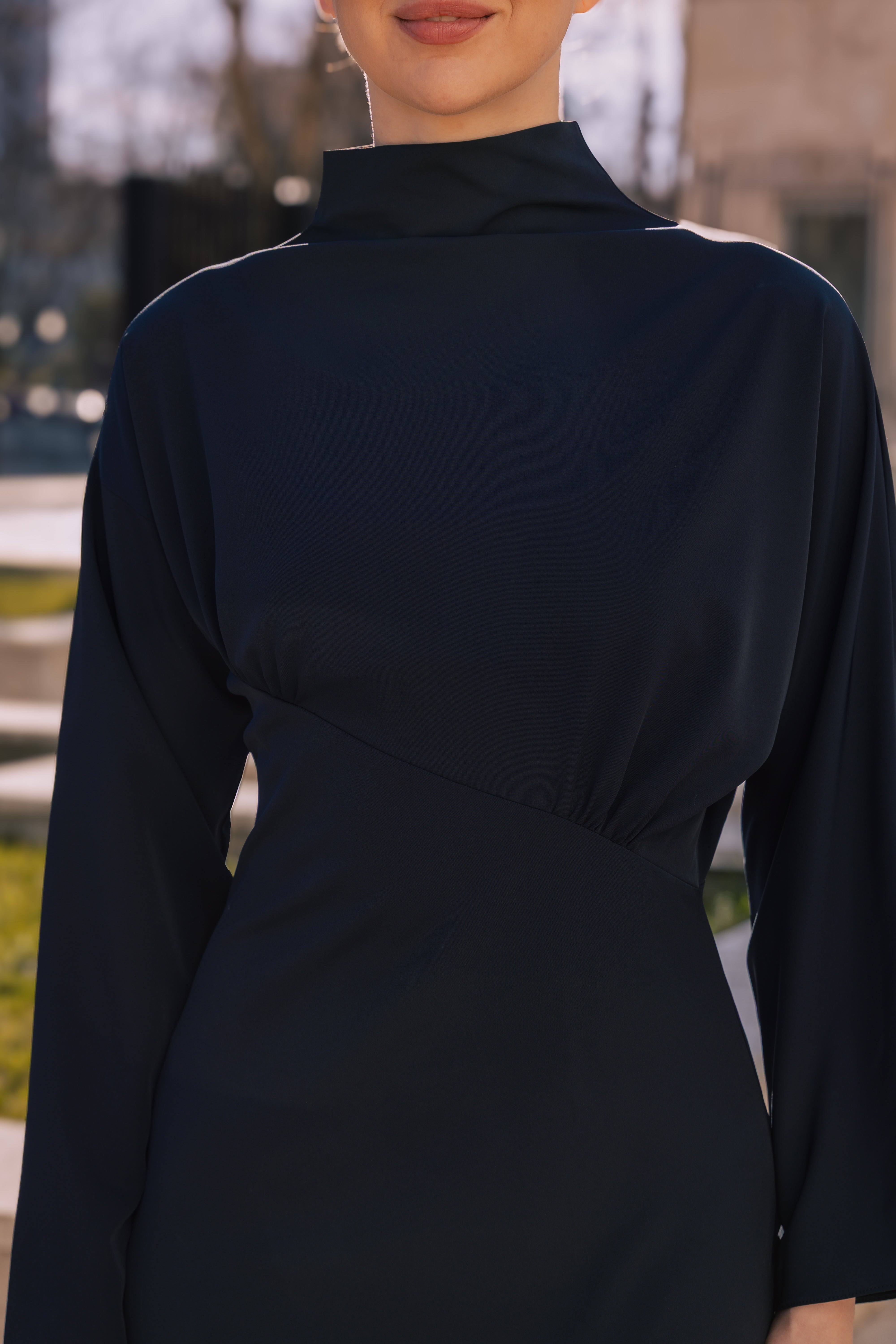 Winter Veil Dress in Black